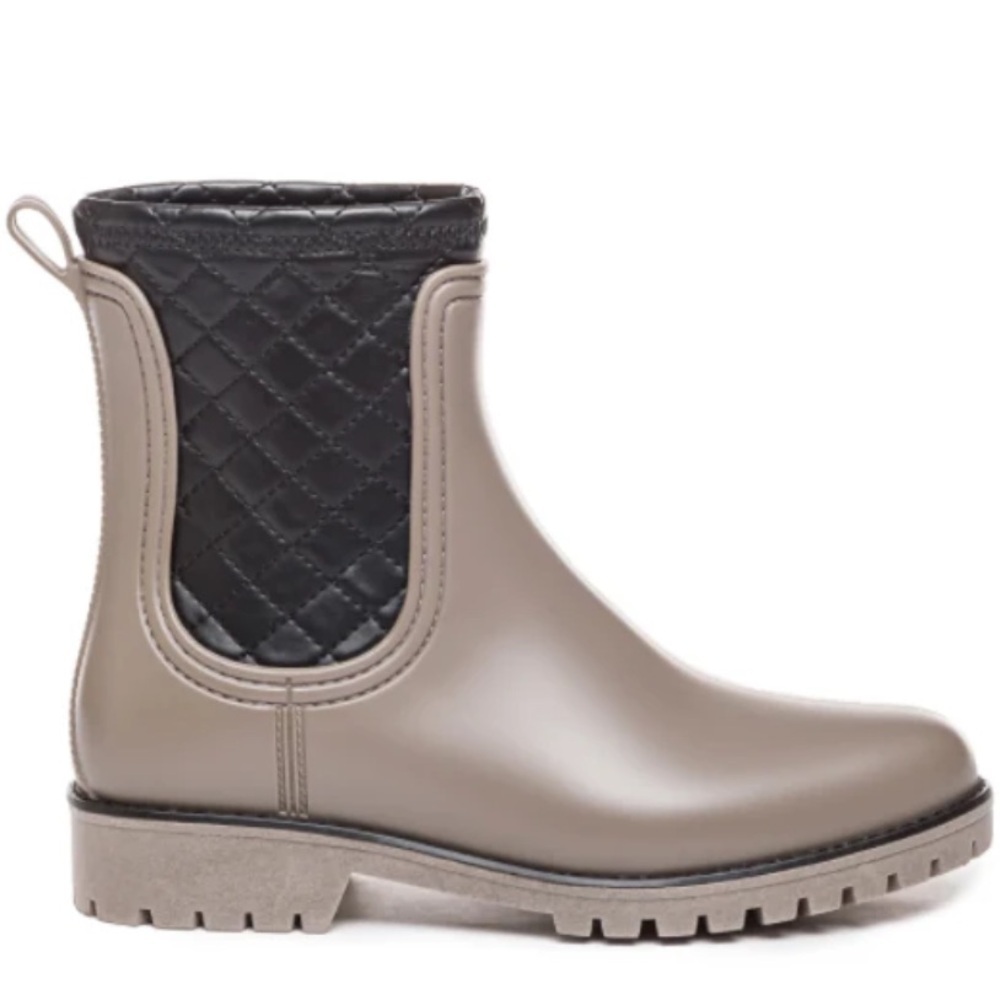 Bernardo Taupe Quilted Boots - Zora